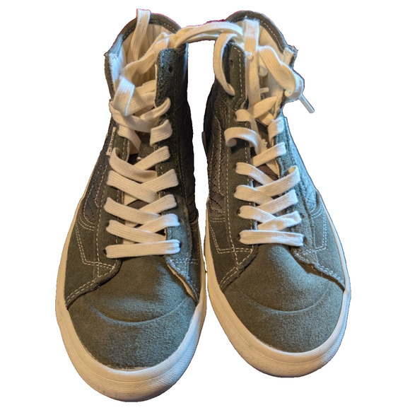 Vans The Lizzie Skateboard Shoes Green Quilted Canvas Suede M 7 W 8.5 EUC - Picture 2 of 6